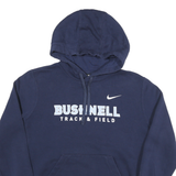 NIKE Womens Navy Blue Bushnell Track & Field Hoodie M Cotton Blend Casual