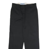DICKIES Mens Polyester Blend Black Classic Straight Trousers W32 L30 Workwear