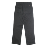 DICKIES Mens Classic Black Polyester Blend Trousers W31 L31 Zip Closure