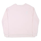 Womens Pink Pullover Crew Neck Long Sleeve L Graphic Print Lightweight Casual