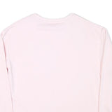 Womens Pink Pullover Crew Neck Long Sleeve L Graphic Print Lightweight Casual