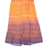 MONSOON Womens Orange & Purple Day Dress Polyester Printed Sleeveless Midi Size