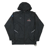 NIKE Mens Black Barons Track Jacket M Polyester Blend Zip Hooded Plain Sport