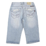 Mens Light Blue Denim Cotton Blend Casual Shorts M W32 Comfortable Fit