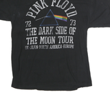 PINK FLOYD Mens Black The Dark Side Of The Moon Tour Graphic T-Shirt XL Short