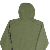 CARHARTT Mens Green Hoodie S Printed Logo Cotton Pullover Drawstring Hood