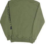 CARHARTT Mens Green Hoodie S Printed Logo Cotton Pullover Drawstring Hood
