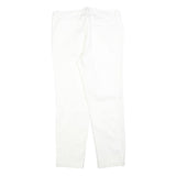NAUTICA Womens Cotton Blend White Slim Straight Trousers W29 L27 Slim Fit Zip
