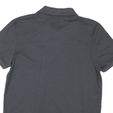 CALVIN KLEIN Mens Grey Short Sleeve Plain Polo Shirt S Cotton Casual