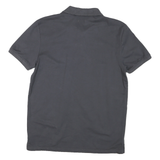 CALVIN KLEIN Mens Grey Short Sleeve Plain Polo Shirt S Cotton Casual