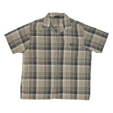 DICKIES Mens Beige & Grey Check Shirt XL Cotton Blend Casual Workwear