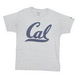 CHAMPION Mens Grey Cal Graphic T-Shirt M Short Sleeve Crew Neck Cotton Blend