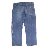 DICKIES Mens Jeans Blue Regular Straight Denim Medium W38 L29 Workwear Casual