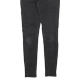 LEVI'S 710 Womens Slim Black Denim Raw W26 L26 Skinny Zip Jeans