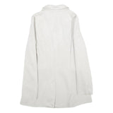 ZARA Womens White Button Jacket XS Polyester Blend Tailored Long Sleeve Plain