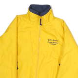PORT AUTHORITY Mens Yellow & Navy Physical Education Zip Jacket M Polyester