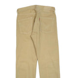 LEVI'S Mens Jeans Beige Regular Straight Denim W34 L32 Button Closure