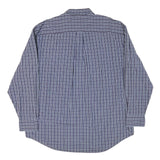 NAUTICA Mens Blue & Navy Check Shirt XL Long Sleeve Button Down Casual