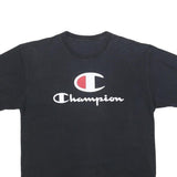 CHAMPION Mens Black T-Shirt XL Short Sleeve Crew Neck Cotton Blend Logo Graphic