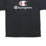 CHAMPION Mens Black T-Shirt XL Short Sleeve Crew Neck Cotton Blend Logo Graphic