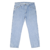 WRANGLER Mens Regular Fit Light Blue Denim Jeans W36 L30 Classic Cotton Zip