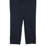 LAUREN RALPH LAUREN Womens Cotton Blend Navy Relaxed Straight Trousers W29 L29