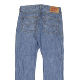 LEVI'S 501 Mens Jeans Blue Regular Straight Denim Light W32 L27 Button Closure