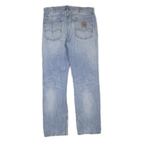 CARHARTT Mens Jeans Blue Regular Straight Denim Medium W36 L33 Cotton Zip