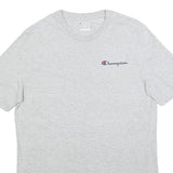 CHAMPION Mens Grey Graphic T-Shirt M Short Sleeve Crew Neck Cotton Blend