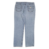 CARHARTT Mens Jeans Blue Relaxed Straight Denim Medium W36 L32 Zip Closure