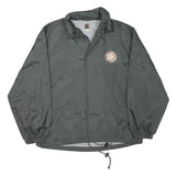 MODIA Mens Grey Button Jacket L Polyester Blend Plain Lightweight Outerwear