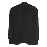 Mens Black Cotton Button Jacket XL Plain Classic Style Formal Blazer