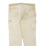 CARHARTT Mens Jeans Beige Regular Straight Denim Fair W40 L32 Workwear Utility
