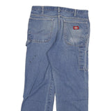DICKIES Mens Regular Fit Straight Leg Denim Light Blue W32 L29 Workwear Jeans