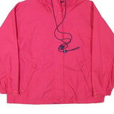 EDDIE BAUER Womens Pink Outdoor Jacket M Polyester Blend Plain Zip Hooded