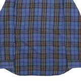 ST JOHN'S BAY Mens Blue & Brown Check Shirt XL Casual Button Cotton Flannel