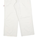 TOMMY HILFIGER Womens Cotton Blend White Relaxed Straight Trousers W32 L24