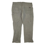 DICKIES Mens Regular Fit Straight Leg Denim Grey W40 L28 Workwear Zip Cotton