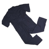 KEY Mens Navy Blue Polyester Blend Dungarees Classic XL W42 L30 Workwear Utility