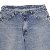 WRANGLER Mens Denim Blue Casual Shorts L W34 Cotton Comfortable Fit