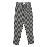 ARMANI JEANS Womens Polyester Blend Black & White Striped Regular Straight