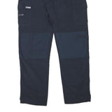 COMPASS Mens Polyester Blend Navy Relaxed Straight Trousers W30 L31 Casual