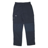 COMPASS Mens Polyester Blend Navy Relaxed Straight Trousers W30 L31 Casual