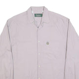 HIM Mens Pale Pink Shirt L Cotton Blend Classic Button Collar Long Sleeve