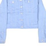 POLO RALPH LAUREN Womens Blue Cotton Blend Denim Jacket M Button Plain Casual