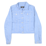 POLO RALPH LAUREN Womens Blue Cotton Blend Denim Jacket M Button Plain Casual