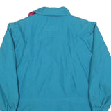LONDON FOG Womens Blue & Brown Casual Zip Jacket M Polyester Blend Lightweight