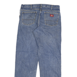 DICKIES Mens Jeans Blue Regular Straight Denim Medium Wash W34 L33 Durable