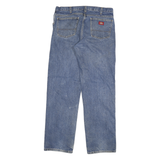 DICKIES Mens Jeans Blue Regular Straight Denim Medium Wash W34 L33 Durable