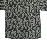 RINNOVATO Mens Black & Cream Pineapple Print Shirt M Casual Summer Cotton